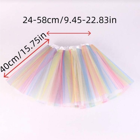 Multi colored pink  Mini Tulle Tutu Skirt - Picture 2 of 3